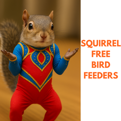 Squirrel free bird feeders